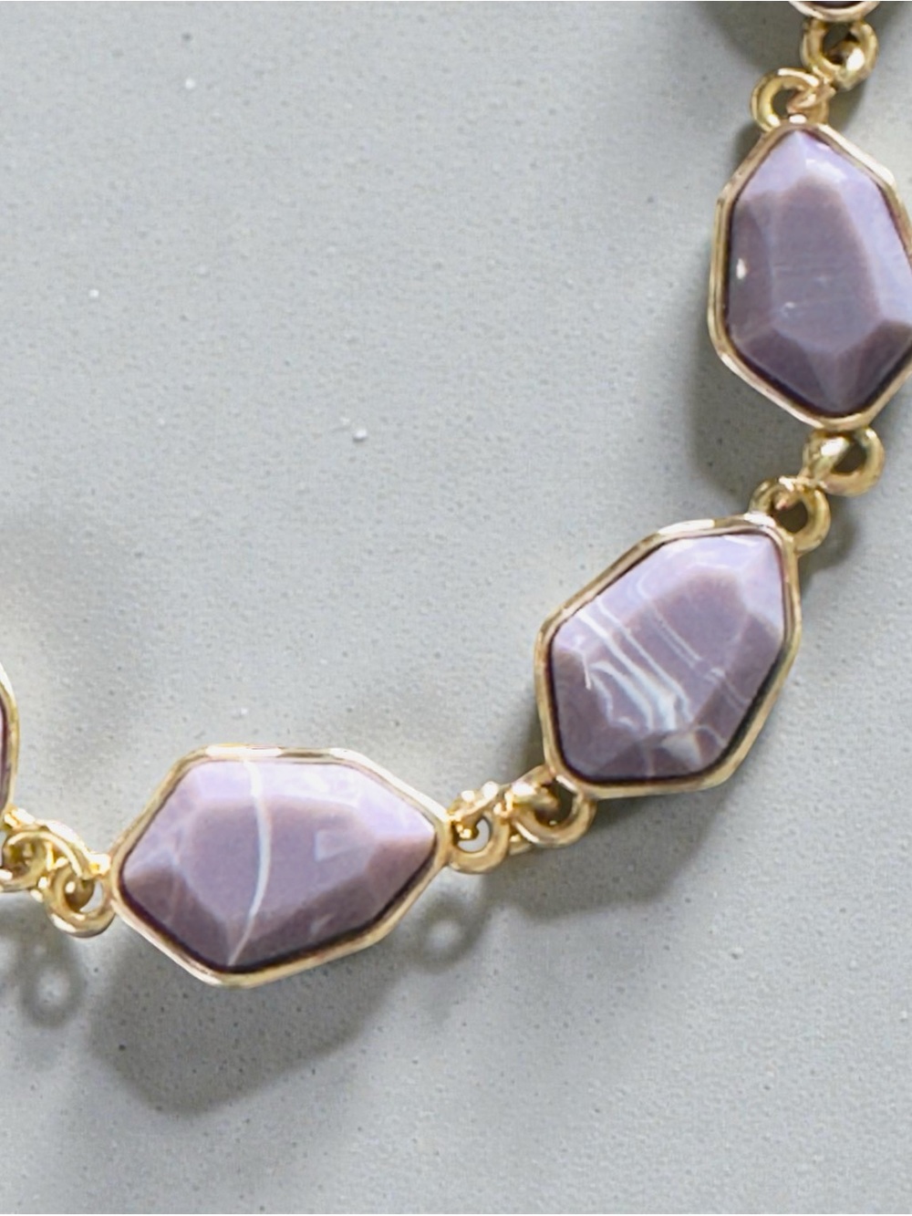 New Style & Co Purple Stone Slider Bracelet
